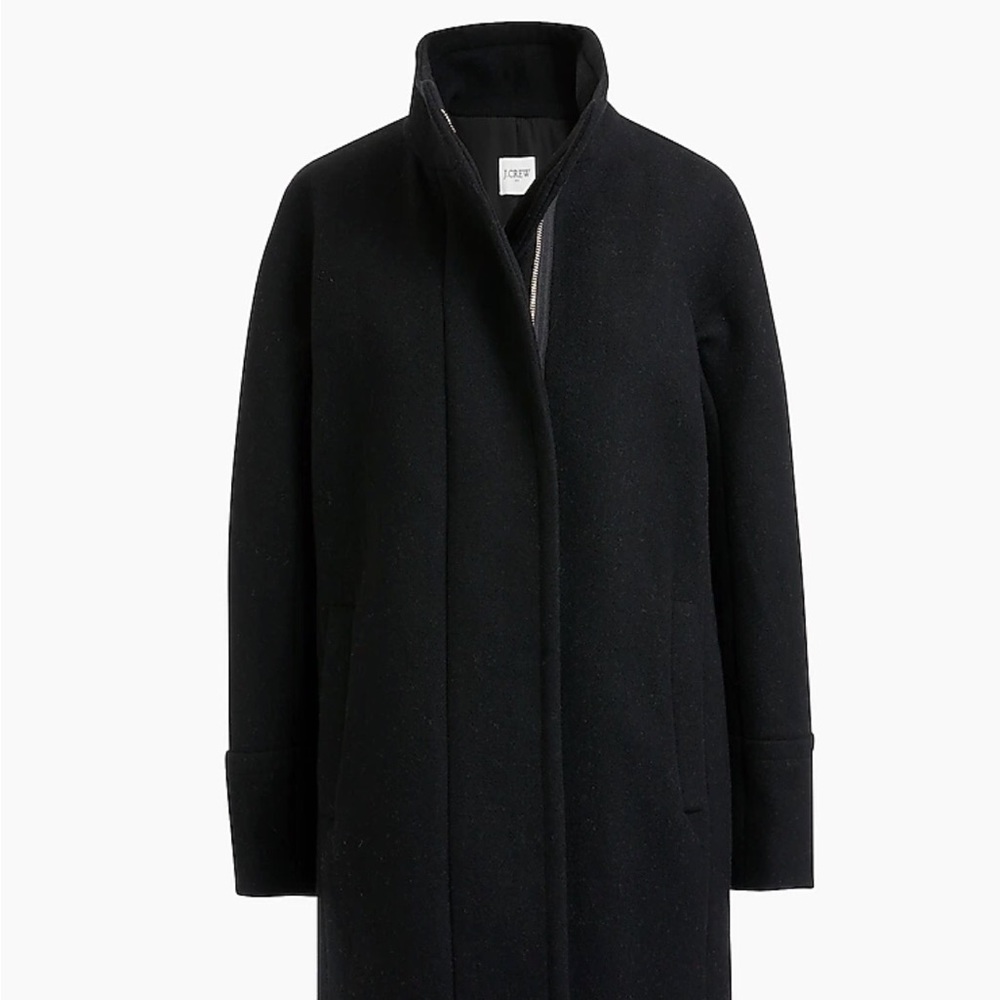 J Crew Black City Coat